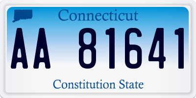 CT license plate AA81641