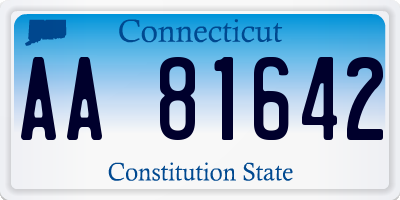 CT license plate AA81642