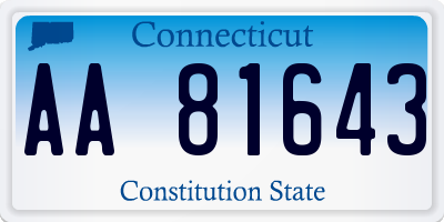 CT license plate AA81643