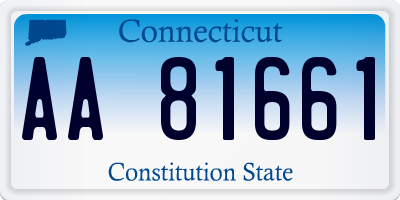 CT license plate AA81661