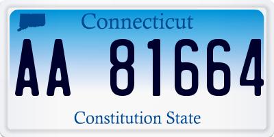 CT license plate AA81664