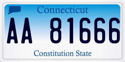 CT license plate AA81666