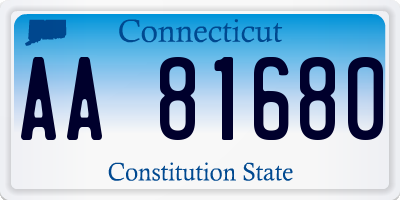 CT license plate AA81680