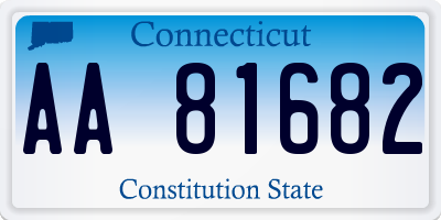 CT license plate AA81682