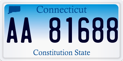 CT license plate AA81688