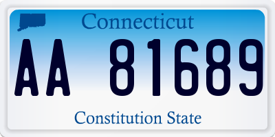 CT license plate AA81689