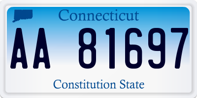 CT license plate AA81697