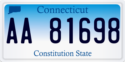 CT license plate AA81698