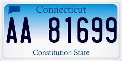 CT license plate AA81699