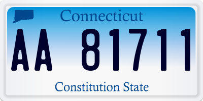 CT license plate AA81711