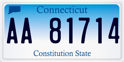 CT license plate AA81714