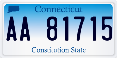 CT license plate AA81715