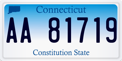 CT license plate AA81719