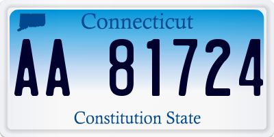 CT license plate AA81724