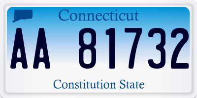 CT license plate AA81732