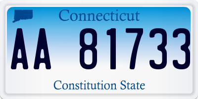 CT license plate AA81733