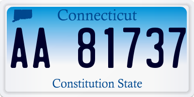 CT license plate AA81737