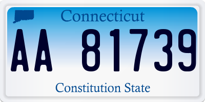 CT license plate AA81739