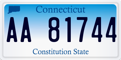 CT license plate AA81744