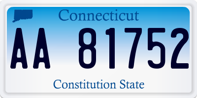 CT license plate AA81752