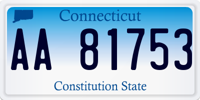 CT license plate AA81753