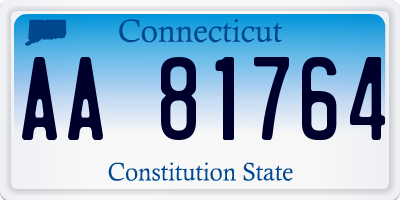 CT license plate AA81764