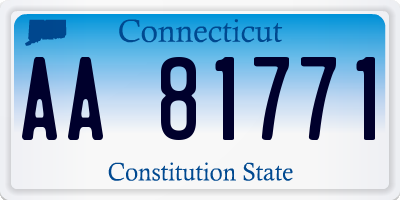 CT license plate AA81771