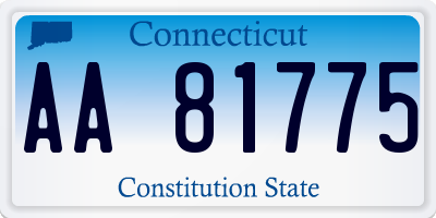 CT license plate AA81775