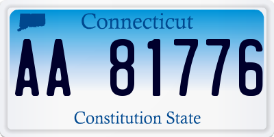 CT license plate AA81776