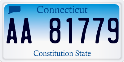 CT license plate AA81779