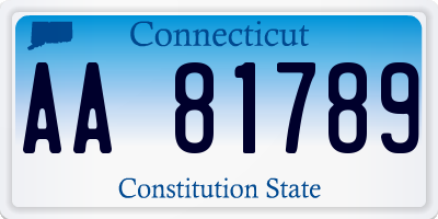 CT license plate AA81789