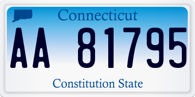 CT license plate AA81795