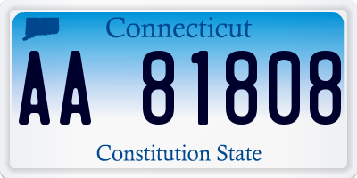 CT license plate AA81808