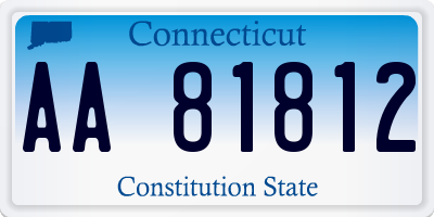 CT license plate AA81812