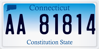 CT license plate AA81814