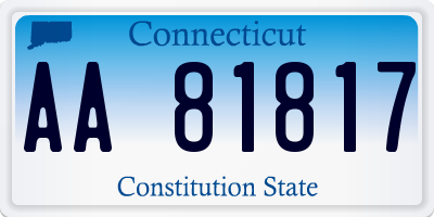 CT license plate AA81817