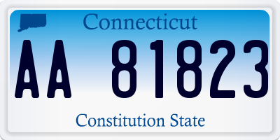 CT license plate AA81823