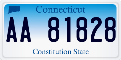 CT license plate AA81828