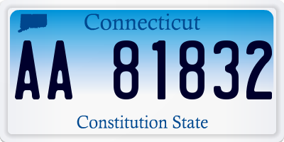 CT license plate AA81832