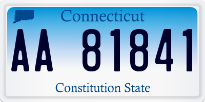 CT license plate AA81841