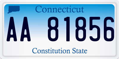 CT license plate AA81856