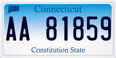 CT license plate AA81859