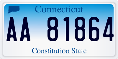 CT license plate AA81864