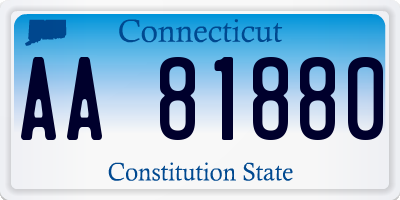 CT license plate AA81880