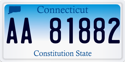 CT license plate AA81882