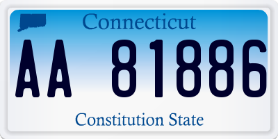 CT license plate AA81886