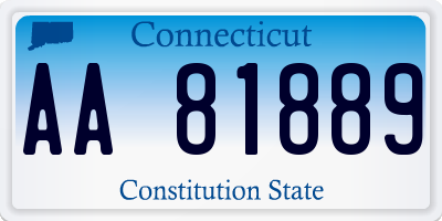 CT license plate AA81889