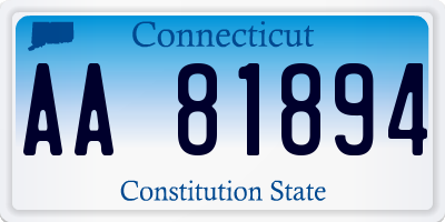 CT license plate AA81894