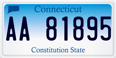 CT license plate AA81895