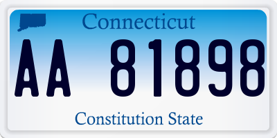 CT license plate AA81898